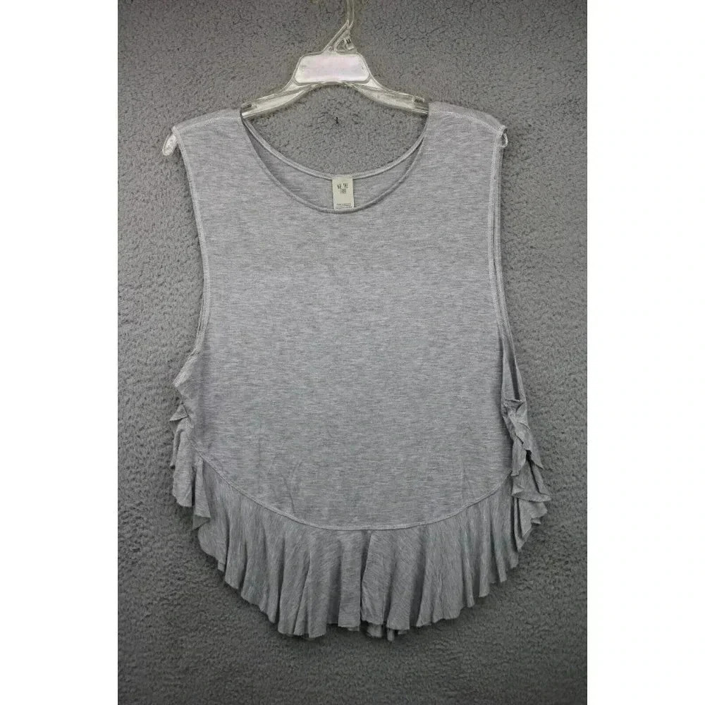 We the Free Women's Open Side Tank Top-Size Large-Rayon-Gray